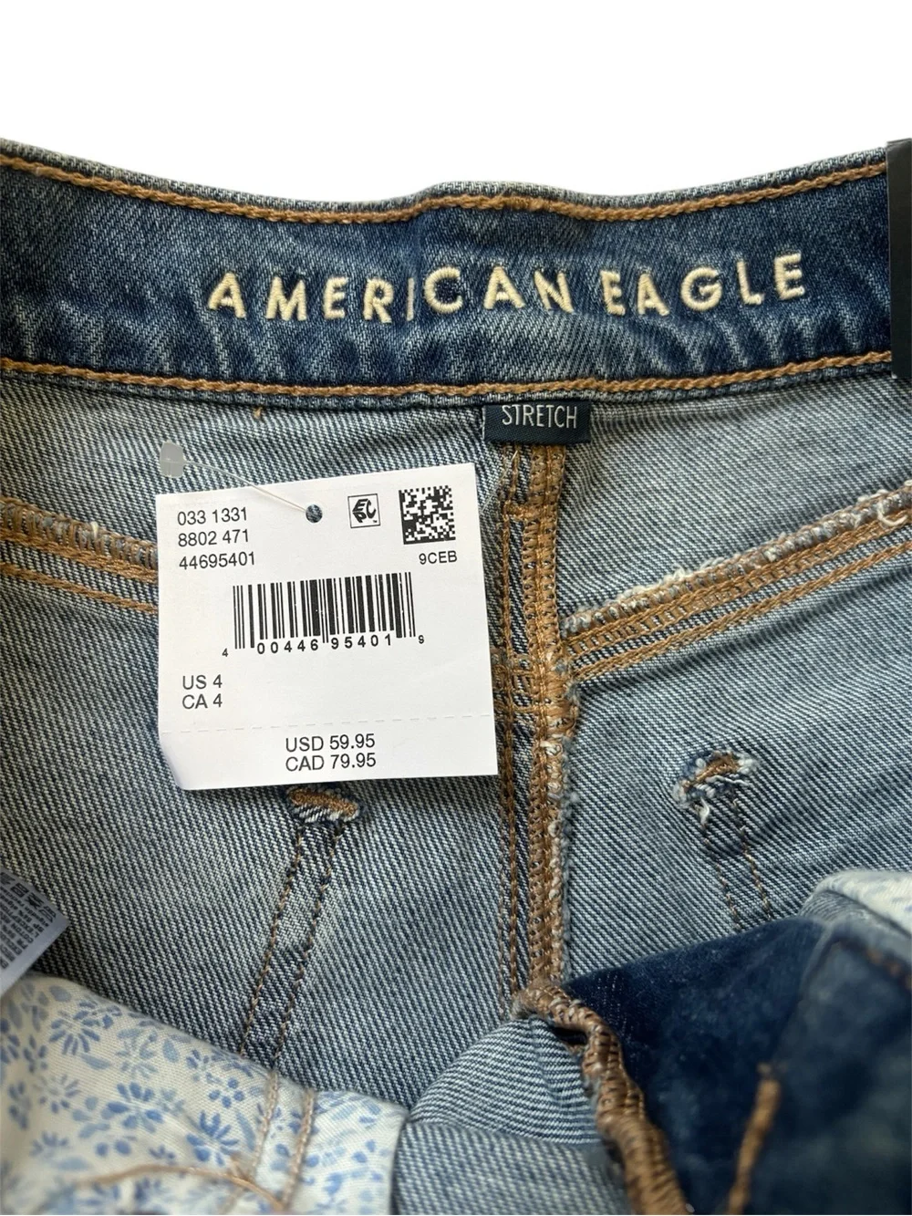 American Eagle Outfitters Women's Super Low Rise Stretch Cutoff Shorts